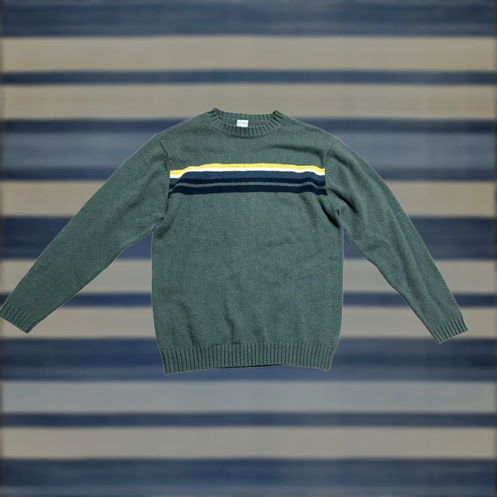 Vintage VINTAGE Old Navy Gray Yellow Blue Striped Knit Sweater 6% Wool Blend Size 2XL Mens Size US XXL / EU 58 / 5 - 1 Thumbnail
