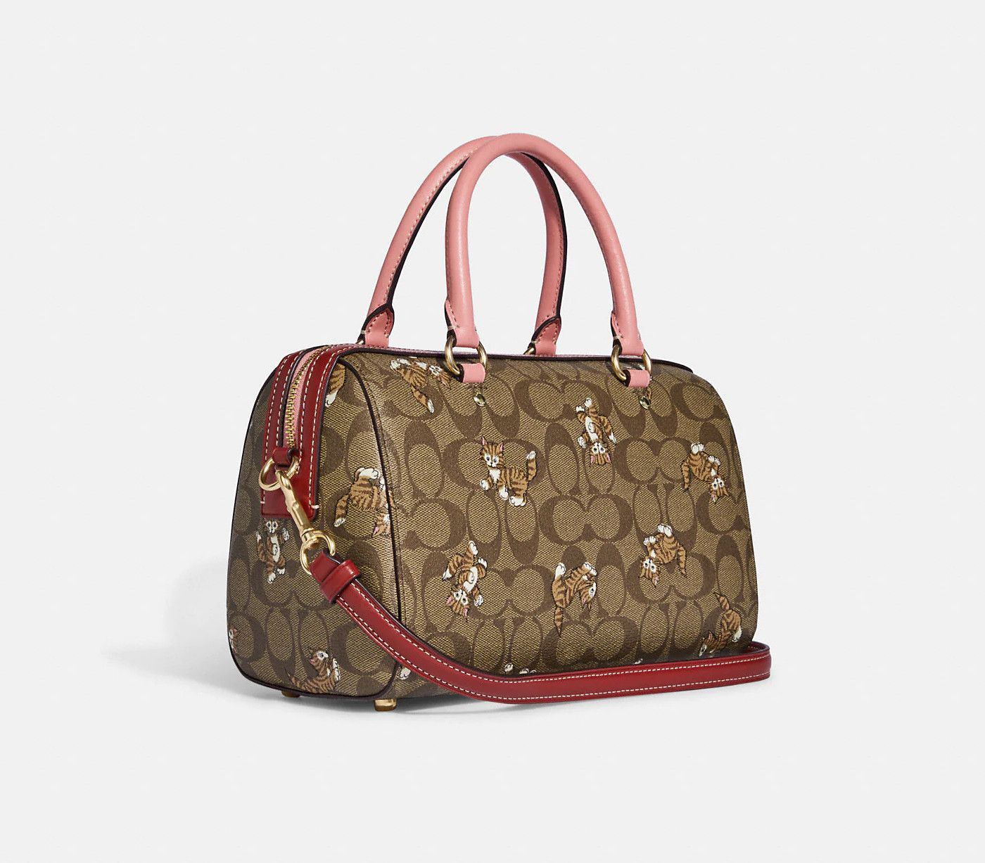 Coach Rowan Satchel Bag With Dancing Kitten Print CC425 Size ONE SIZE - 10 Thumbnail