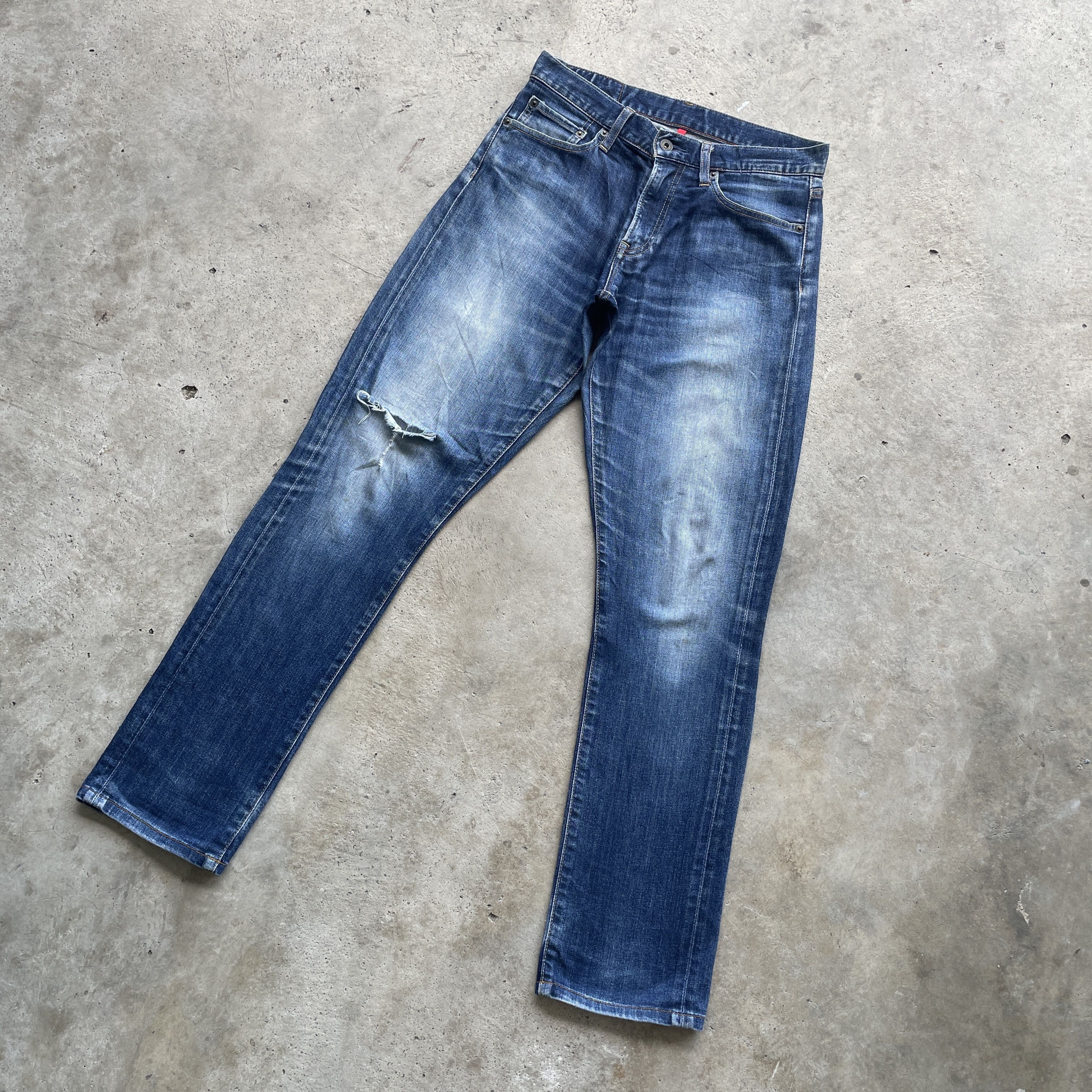 Japanese Brand W29x31 VINTAGE JAPANESE RIPPED FADED DISTRESSED JEANS PANTS Size US 29 - 1 Thumbnail