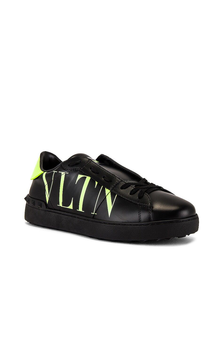 Valentino o1y0525 Logo Leather Low-Top Sneakers in Black Size US 6 / EU 39 - 2 Thumbnail