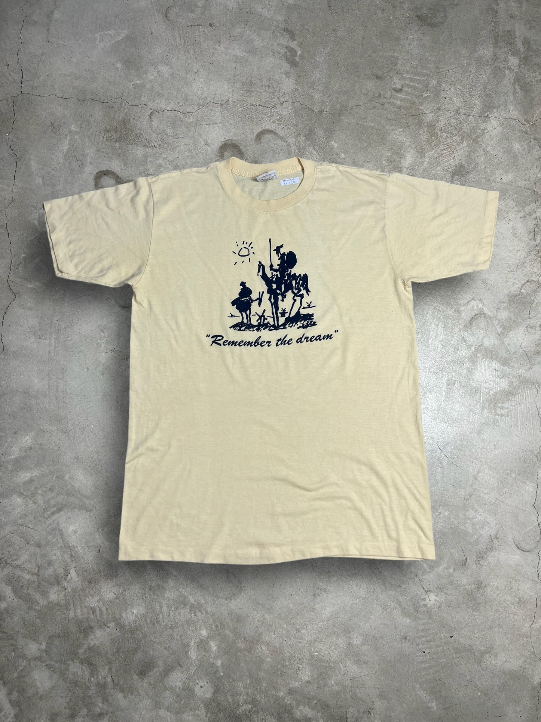 Vintage Vintage 80s Picasso Don Quixote Artwork Tee (XL) GTME142 Size US XL / EU 56 / 4 - 1 Thumbnail
