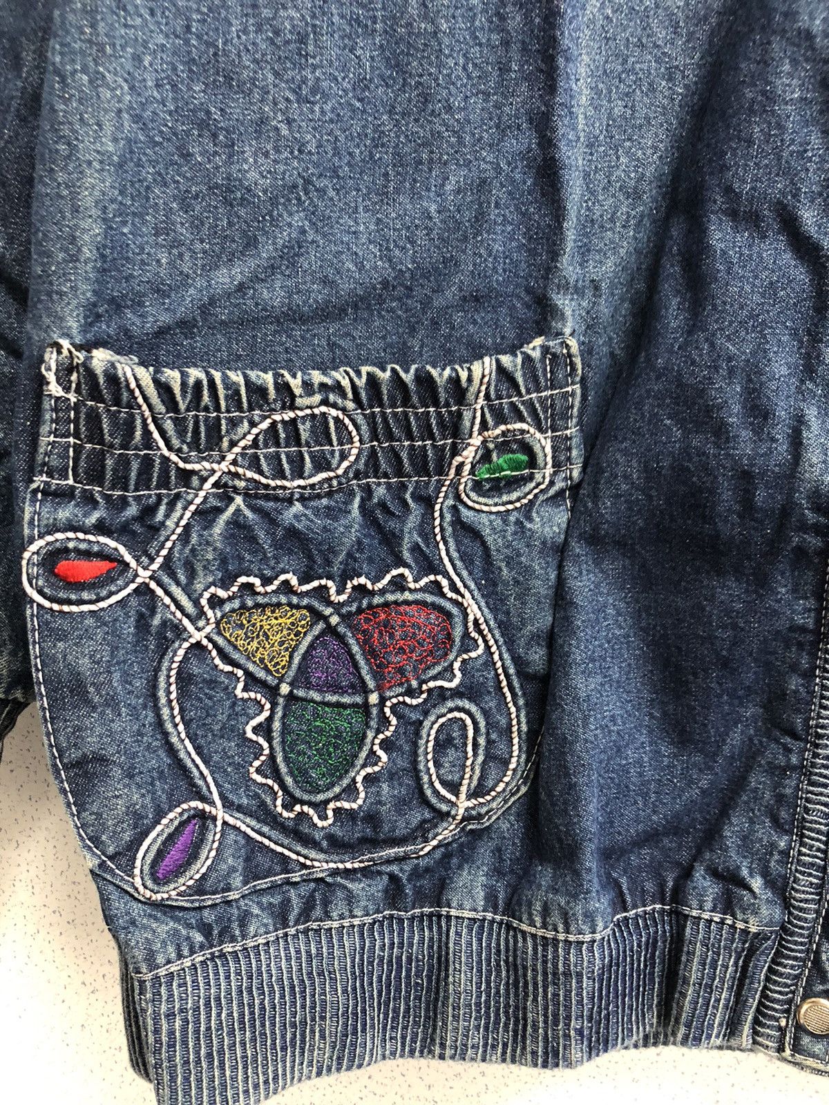 Vintage Unbranded Nice Designed Denim Jacket Size US L / EU 52-54 / 3 - 9 Thumbnail