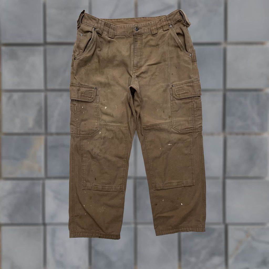 Vintage Duluth Trading Double Knee Pants Jeans Mens 38x30 Cargo Brown Cotton Workwear Size US 38 / EU 54 - 1 Thumbnail