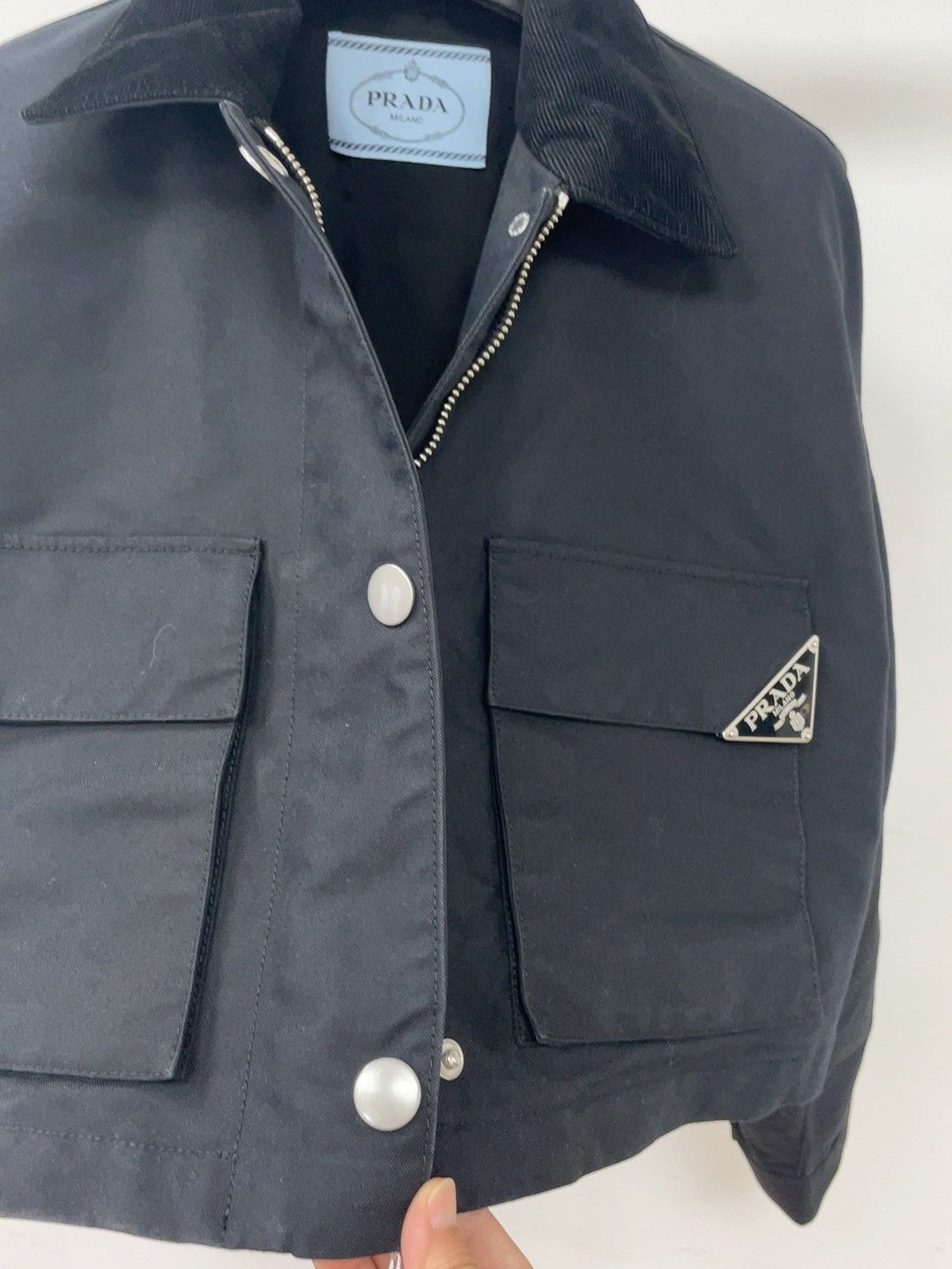 Prada Prada Black Long Sleeve Denim Jacket -2505 Size US M / EU 48-50 / 2 - 1 Thumbnail