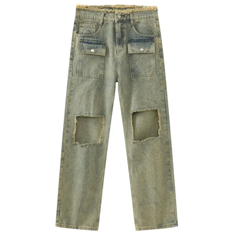 Japanese Brand Hip Hop Pocket Design Washing Zipper Jeans Size US 32 / EU 48 - 6 Thumbnail