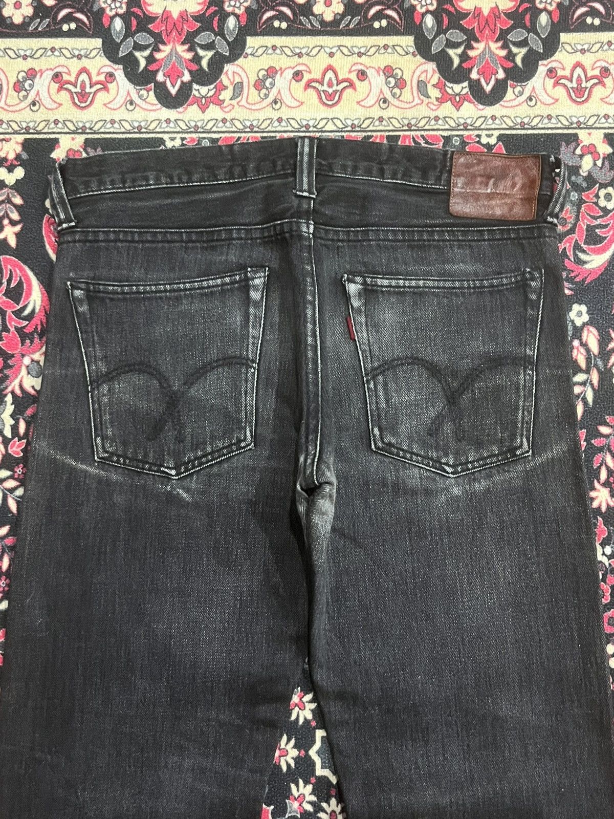 Full Count & Co. Vintage Japan Full Count & Co Black Faded Selvedge Jeans Size US 30 / EU 46 - 9 Thumbnail