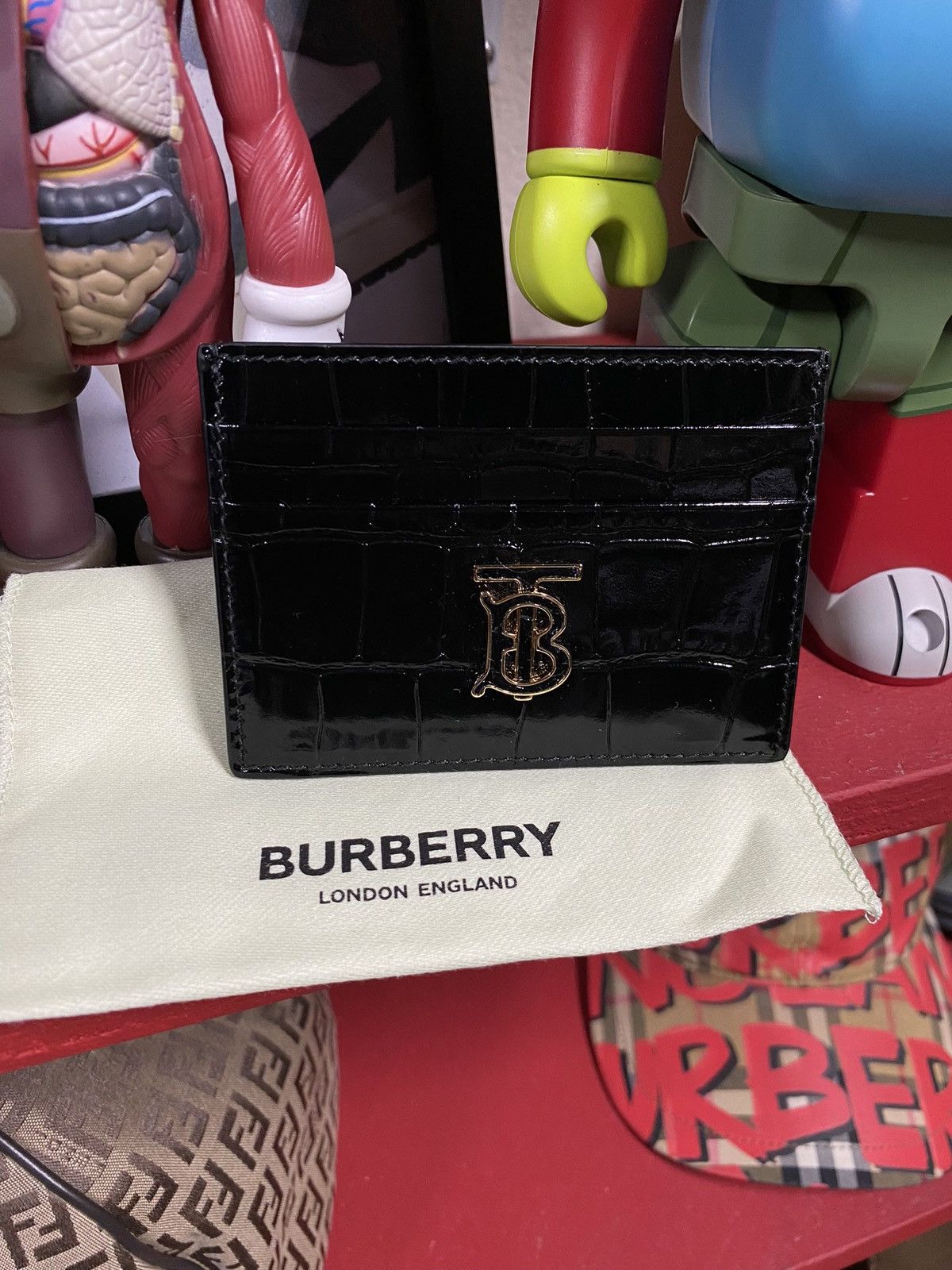Burberry Men Printed Canvas Card Holder