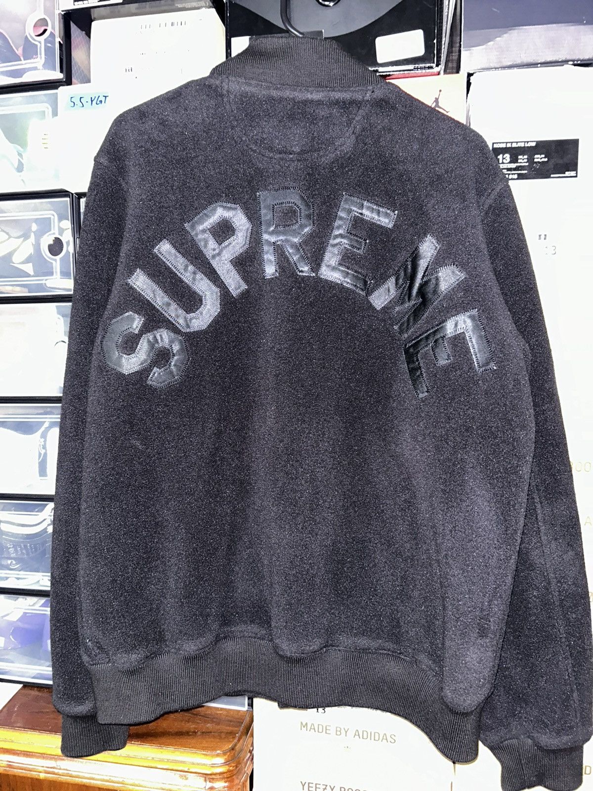 FW14 Supreme Polartec Varsity Bomber Jacket Large Fleece