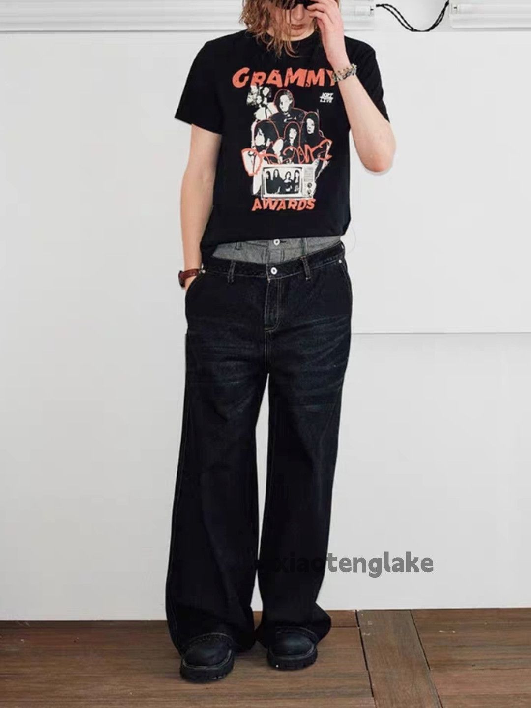 Japanese Brand × Vintage utility loose baggy patchwork double waist hiphop jeans Size US 34 / EU 50 - 1 Thumbnail
