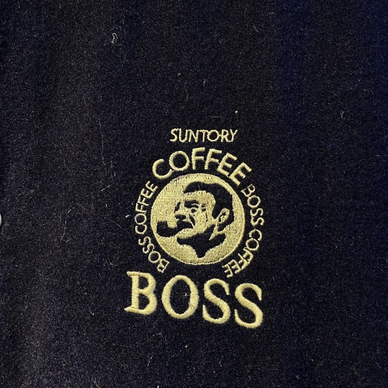 Japanese Brand × Vintage Vintage Suntory Coffee Boss Leather Sleeves Varsity Jacket Size US M / EU 48-50 / 2 - 6 Thumbnail