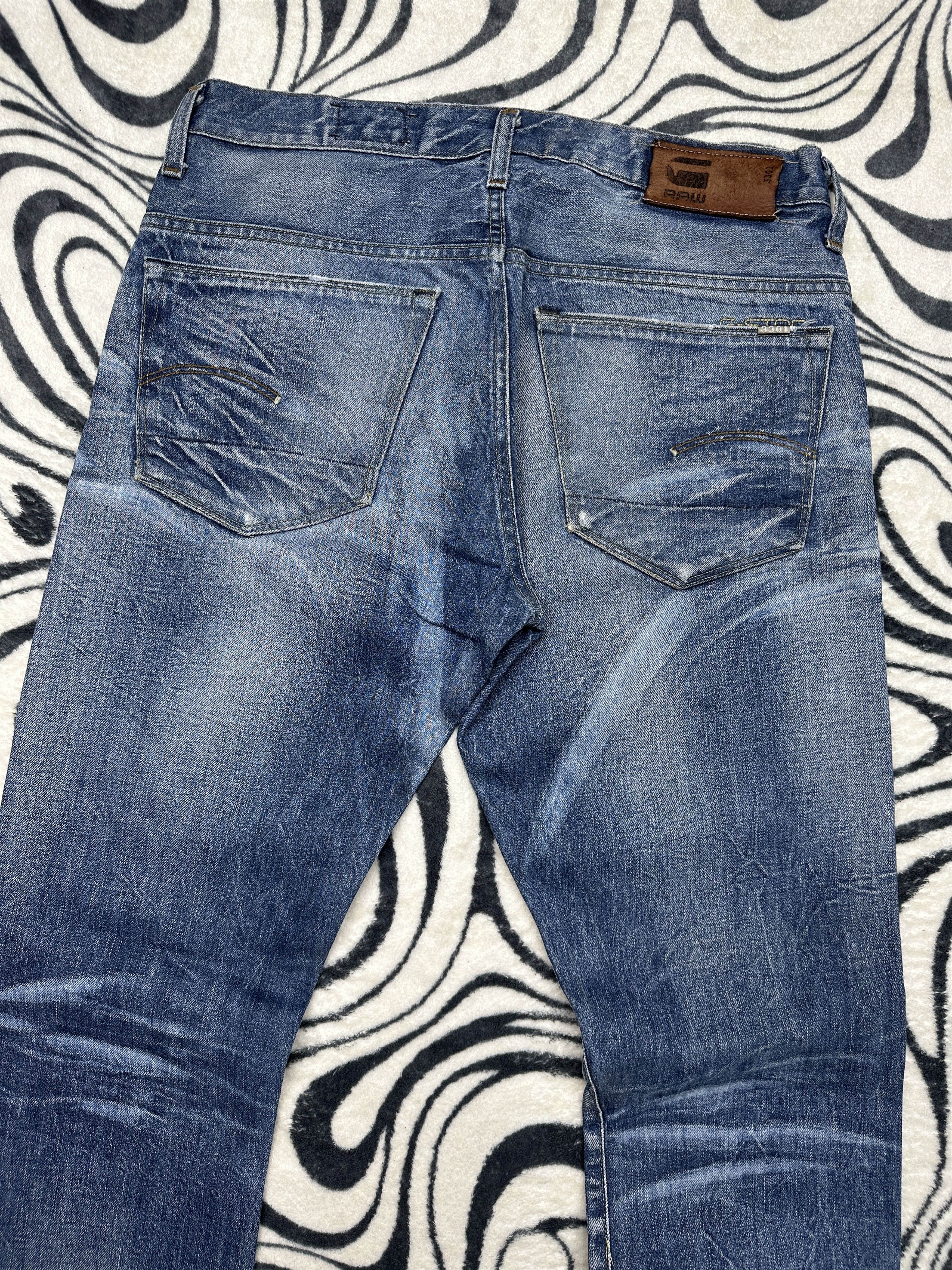 G-Star G Star Raw 3301 Classic Mens Denim Pants Jeans Size US 34 / EU 50 - 7 Thumbnail