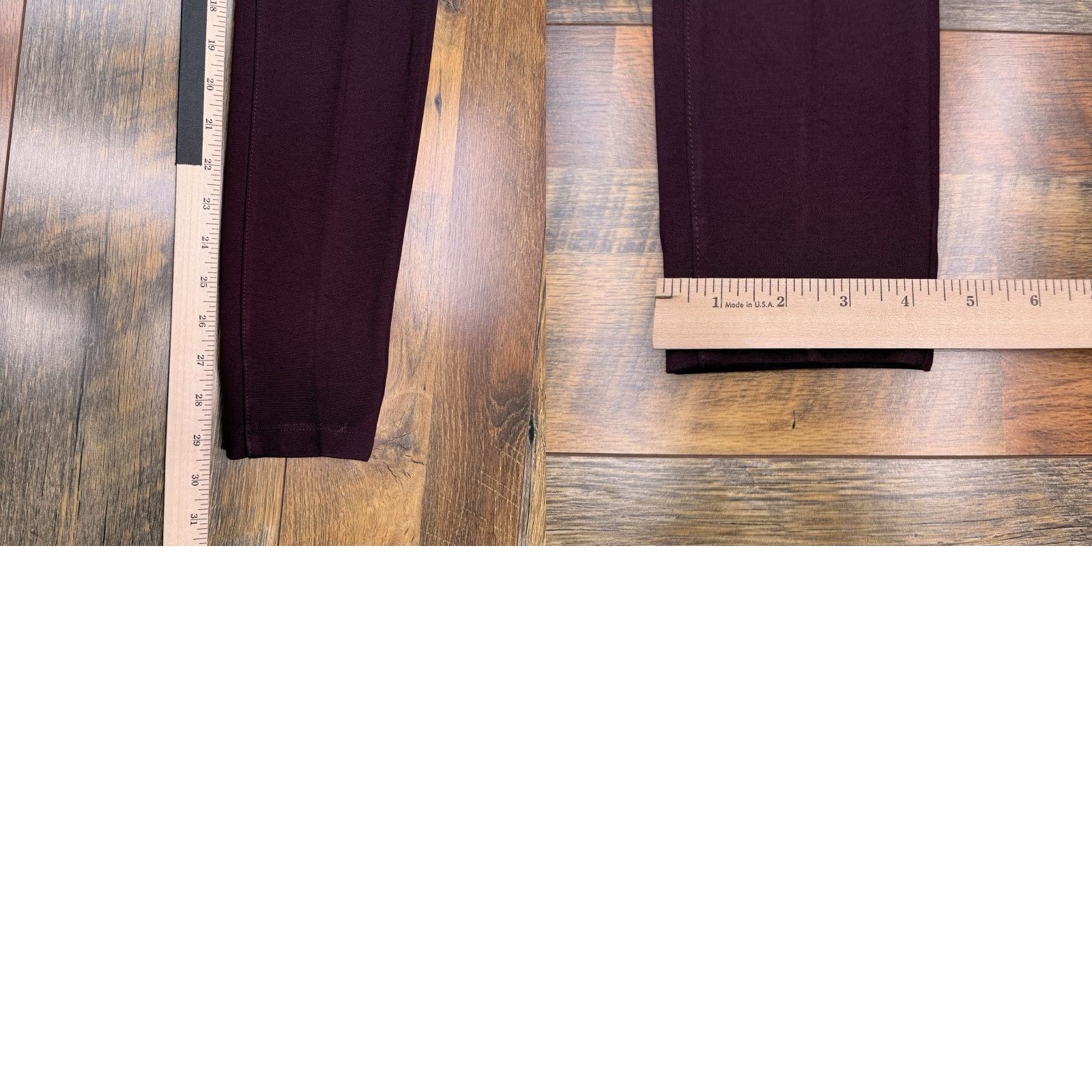 Vintage Liverpool Los Angeles Burgundy Midi Rise Stretch Legging Pants Womens 2 / 26 Skinny Jegging City Size 26" / US 2 / IT 38 - 9 Thumbnail