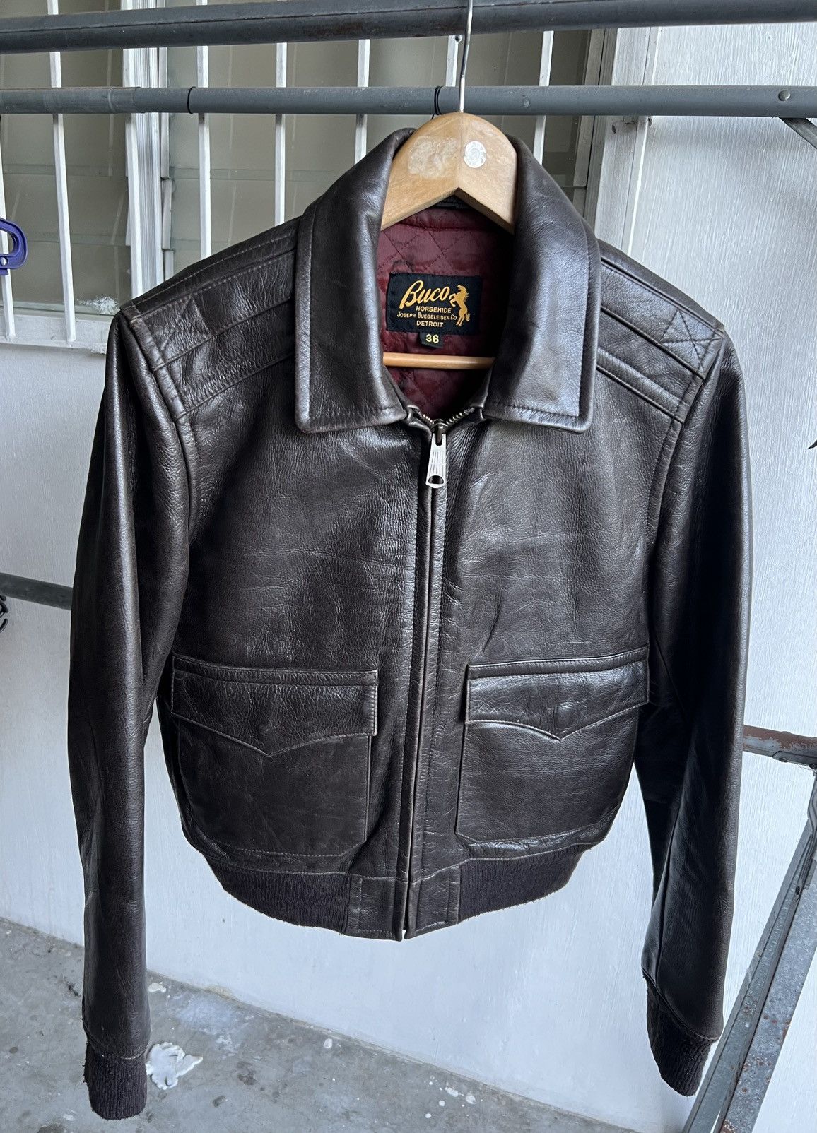 Buco Buco - The Real Mccoy’s Horsehide Leather A-2 Flight Jacket Size US S / EU 44-46 / 1 - 3 Thumbnail