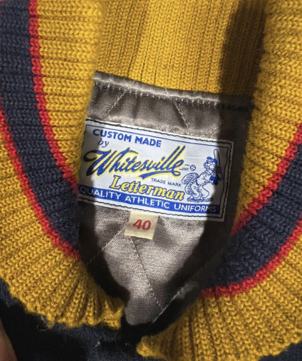 Whitesville Whitesville varsity baseball jacket navy & yellow size m Size US M / EU 48-50 / 2 - 3 Thumbnail