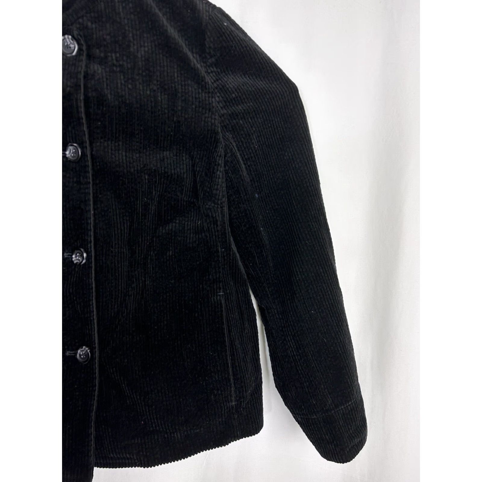 J. Jill J. Jill Double Breasted Jacket Cotton Corduroy Black XL Velvet Cuff Women Size XL / US 12-14 / IT 48-50 - 5 Thumbnail