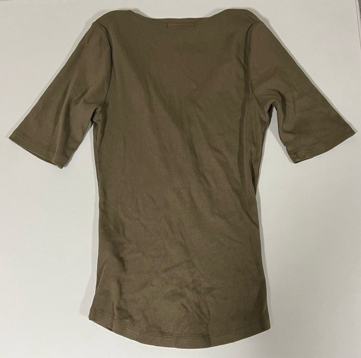 Banana Republic Banana Republic Olive Button-Up Henley Top Blouse Size S ✨ Size S / US 4 / IT 40 - 4 Thumbnail