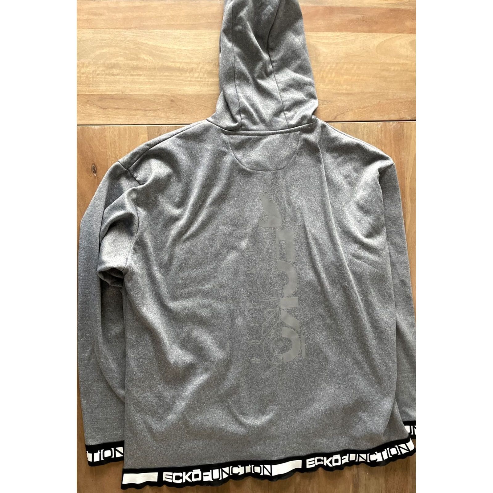 Logo 7 VINTAGE Ecko Hoodie Mens Size XXL Gray Full Zip Sweater Spellout Logo Street Size US XXL / EU 58 / 5 - 2 Thumbnail