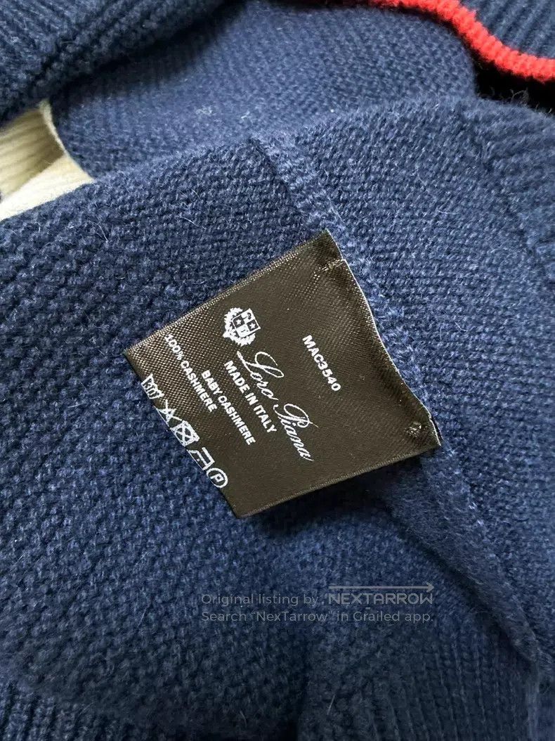 Loro Piana Loro Piana Dark blue striped high-neck side-button cashmer Size M / US 6-8 / IT 42-44 - 6 Thumbnail