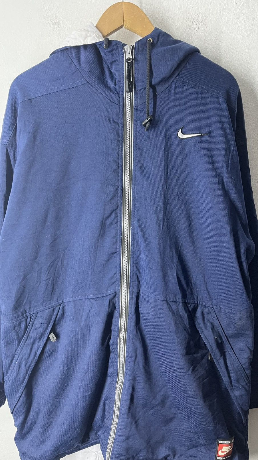 Nike VINTAGE NIKE TEAM BASEBALL LONG COAT WINDBREAKER JACKET Size US XL / EU 56 / 4 - 4 Thumbnail