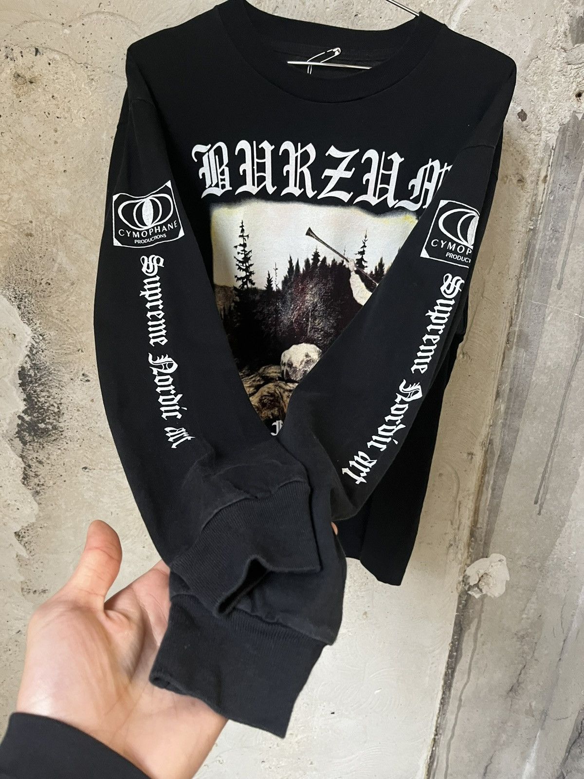 Band Tees × Vintage 1990s Burzum Filosofem Longsleeve Size US L / EU 52-54 / 3 - 6 Thumbnail