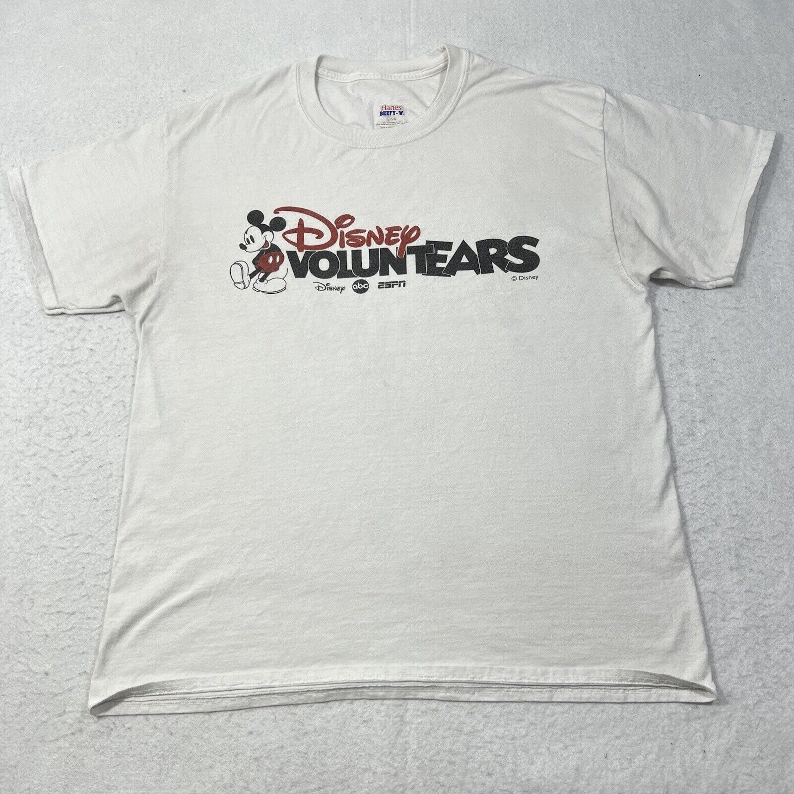 Hanes Vintage Disney Voluntears Mickey Mouse Graphic T Shirt Size US L / EU 52-54 / 3 - 1 Thumbnail