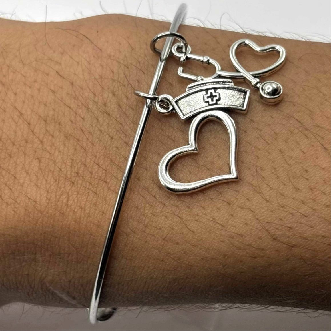 Other Silver Heart Best Nurse Bracelet Size ONE SIZE - 2 Thumbnail