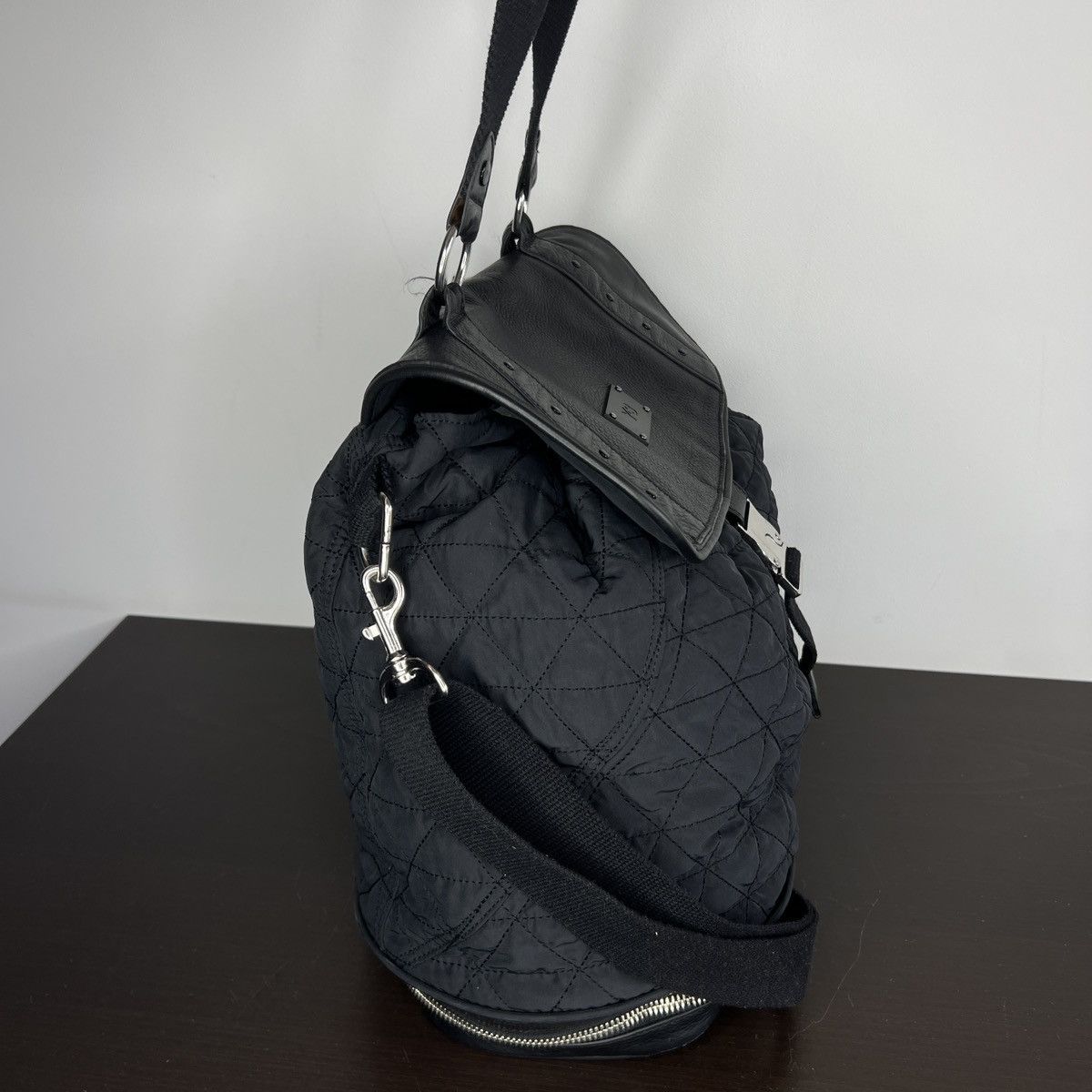 Yohji Yamamoto Yohji Yamamoto Y-3 Sample Shoulder Bag JPN LTD Leather Nylon Size ONE SIZE - 10 Thumbnail