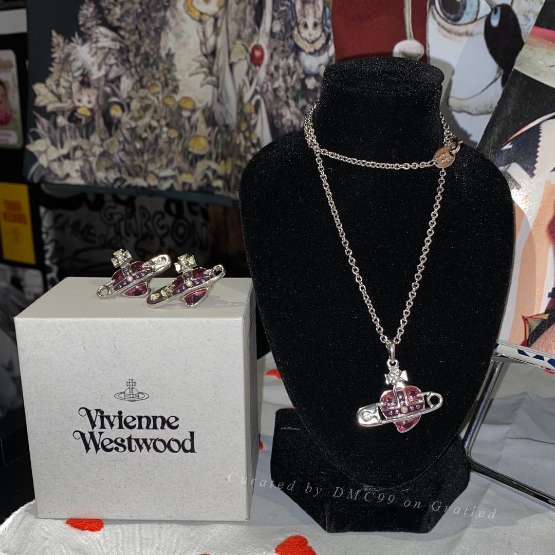 Vivienne Westwood Vivienne Westwood Purple Heart Jewelry Set Size ONE SIZE - 1 Thumbnail