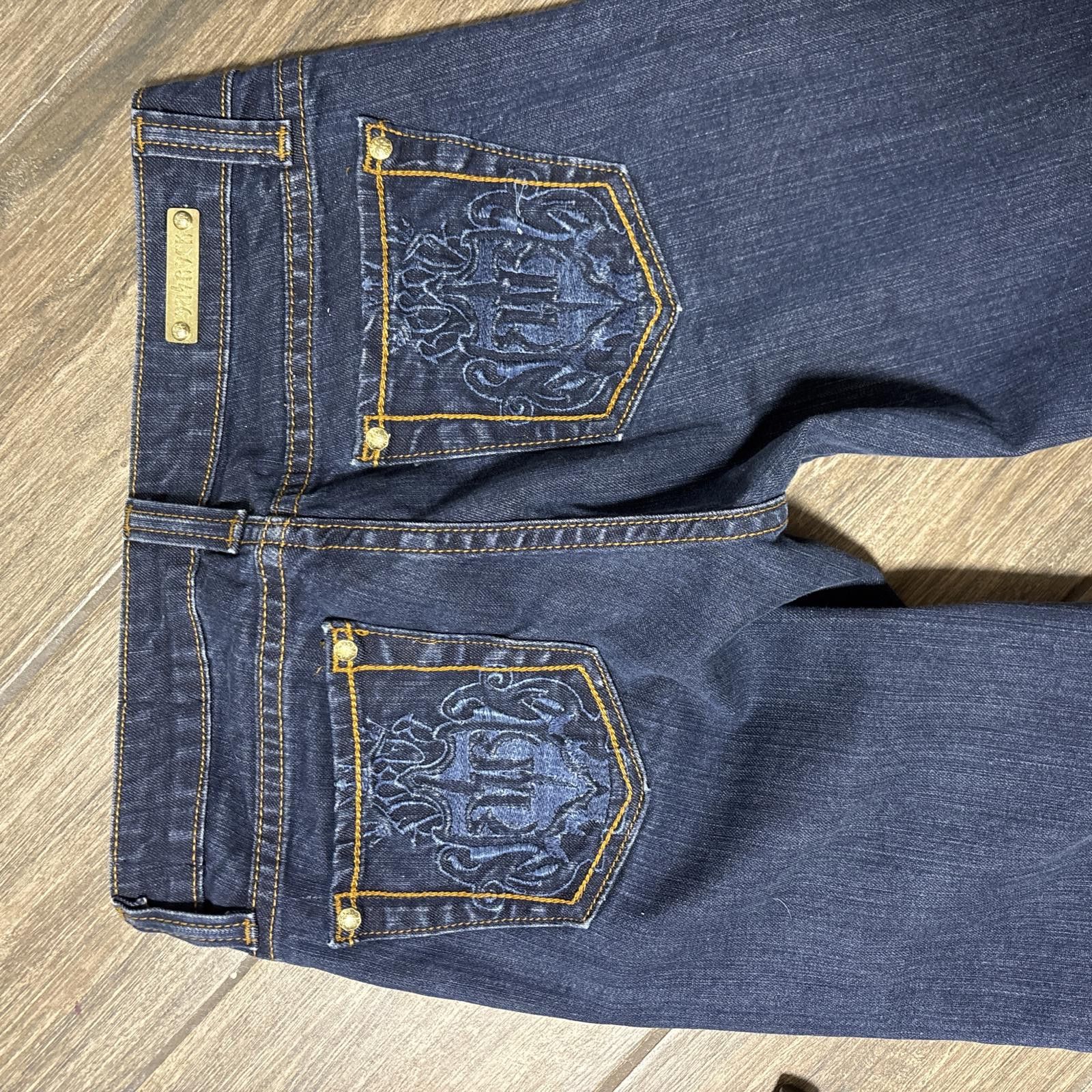 Other y2k dark wash low rise flare jeans Size 26" / US 2 / IT 38 - 4 Thumbnail