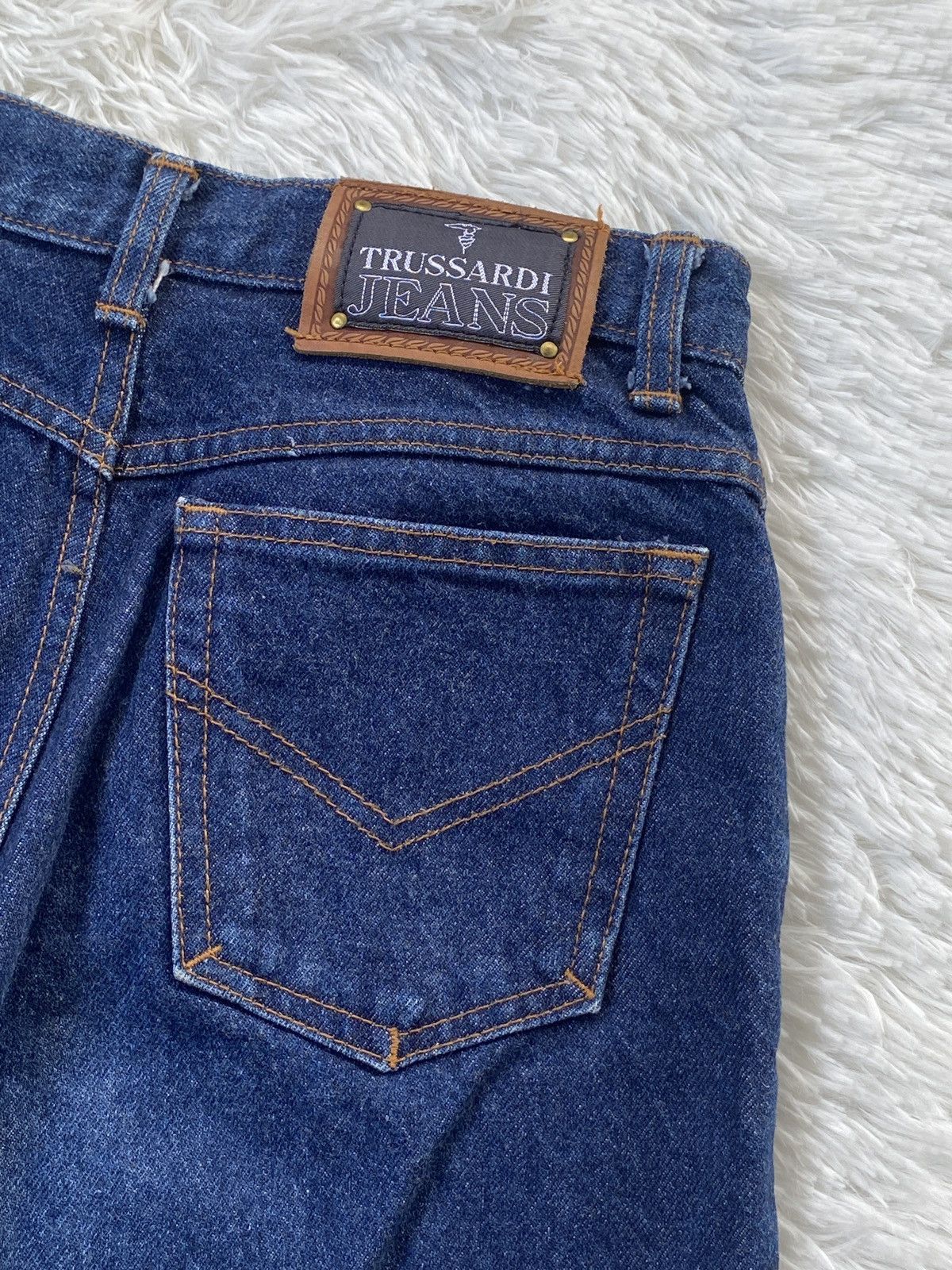 Trussardi 🔥VINTAGE Trussardi Jeans Indigo Blue Denim Jeans Size 26" / US 2 / IT 38 - 10 Thumbnail