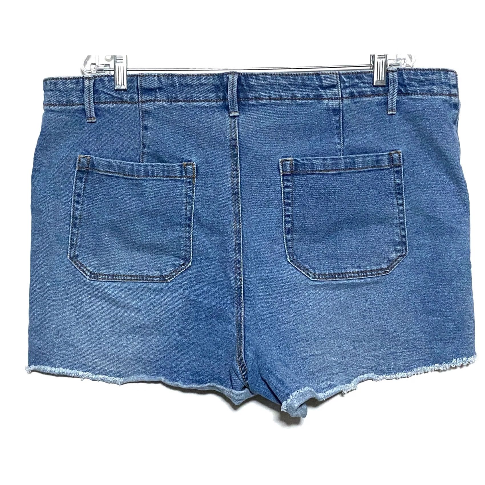 Vintage VINTAGE Knox Rose Jean Shorts Aztec Chevron Cut Off Blue Denim Womens 20W Festival Boho Size 42" / US 20 - 5 Thumbnail