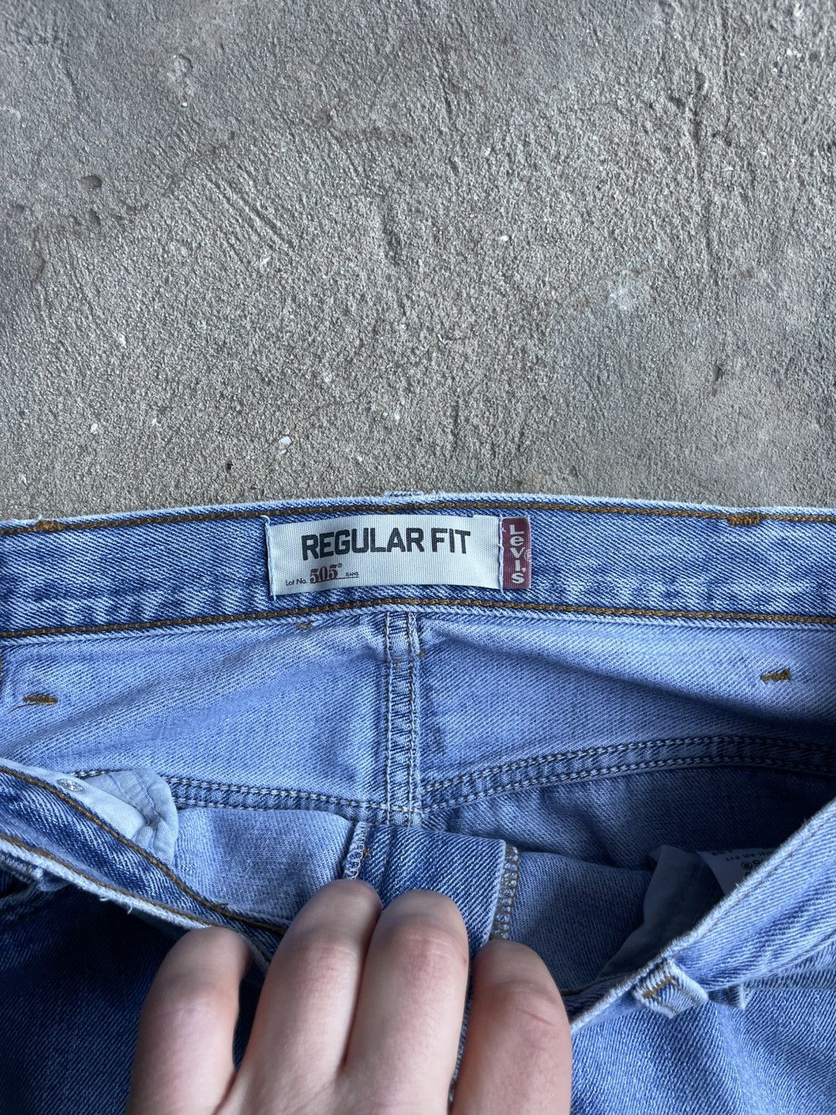 Levi's × Vintage Vintage Levi’s 505 Sky Blue Baggy Washed Pants Y2K Size US 36 / EU 52 - 6 Thumbnail