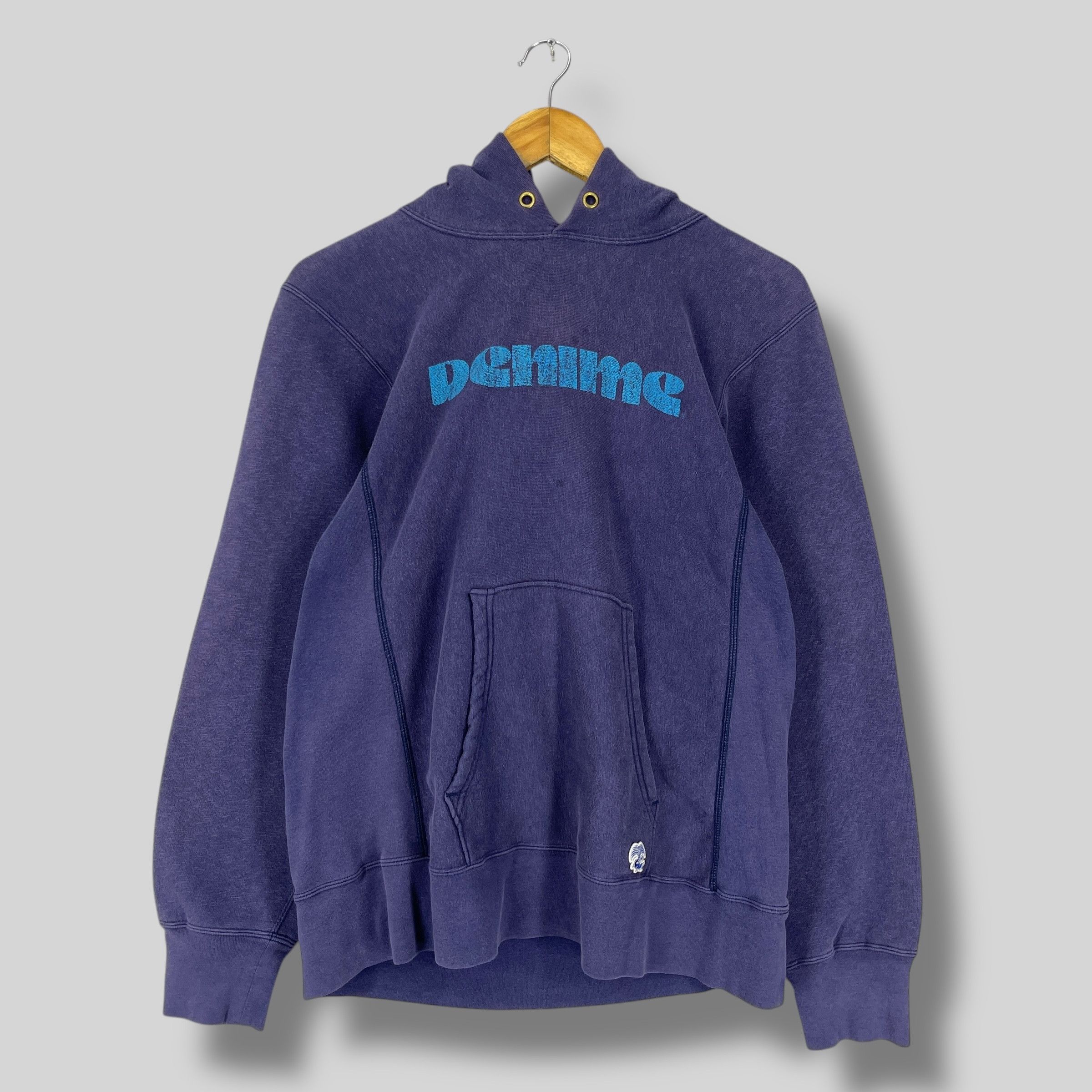 Denime Vintage 90's DENIME Orizzonti Printed Faded Hoodie Size US M / EU 48-50 / 2 - 1 Thumbnail