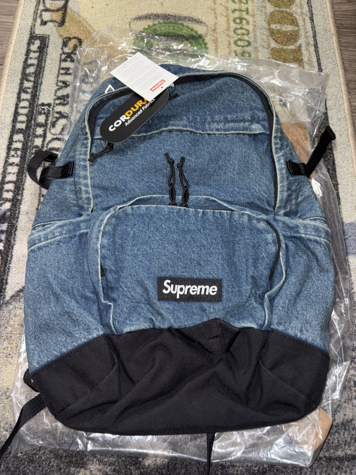 バッグ Supreme x BB simon BackPack Denim indigo Request Boutique Boca | Supreme x B.B. Simon Denim Backpack
