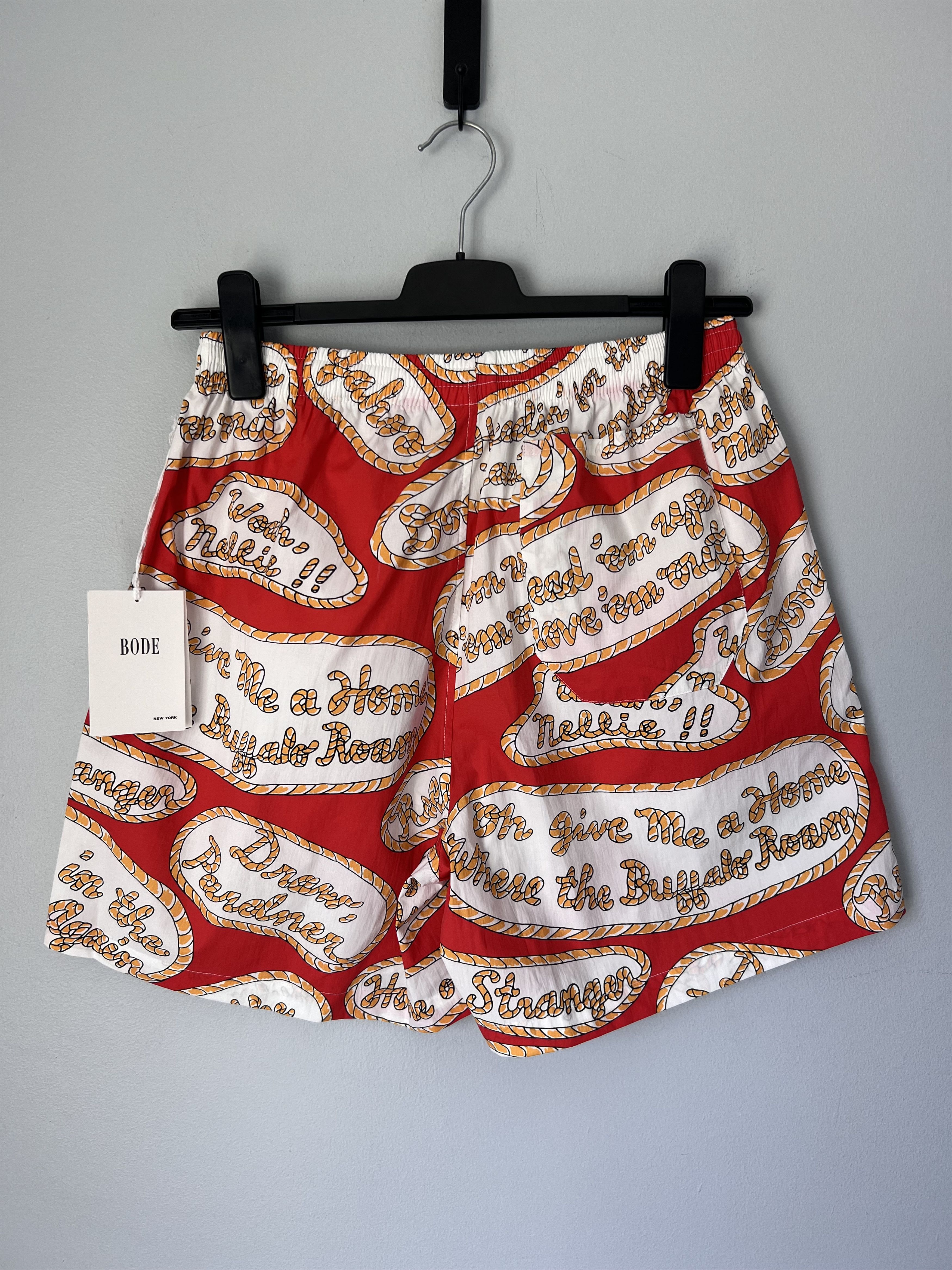 Bode Bode Rodeo Slogan Shorts in Red Size US 34 / EU 50 - 4 Thumbnail
