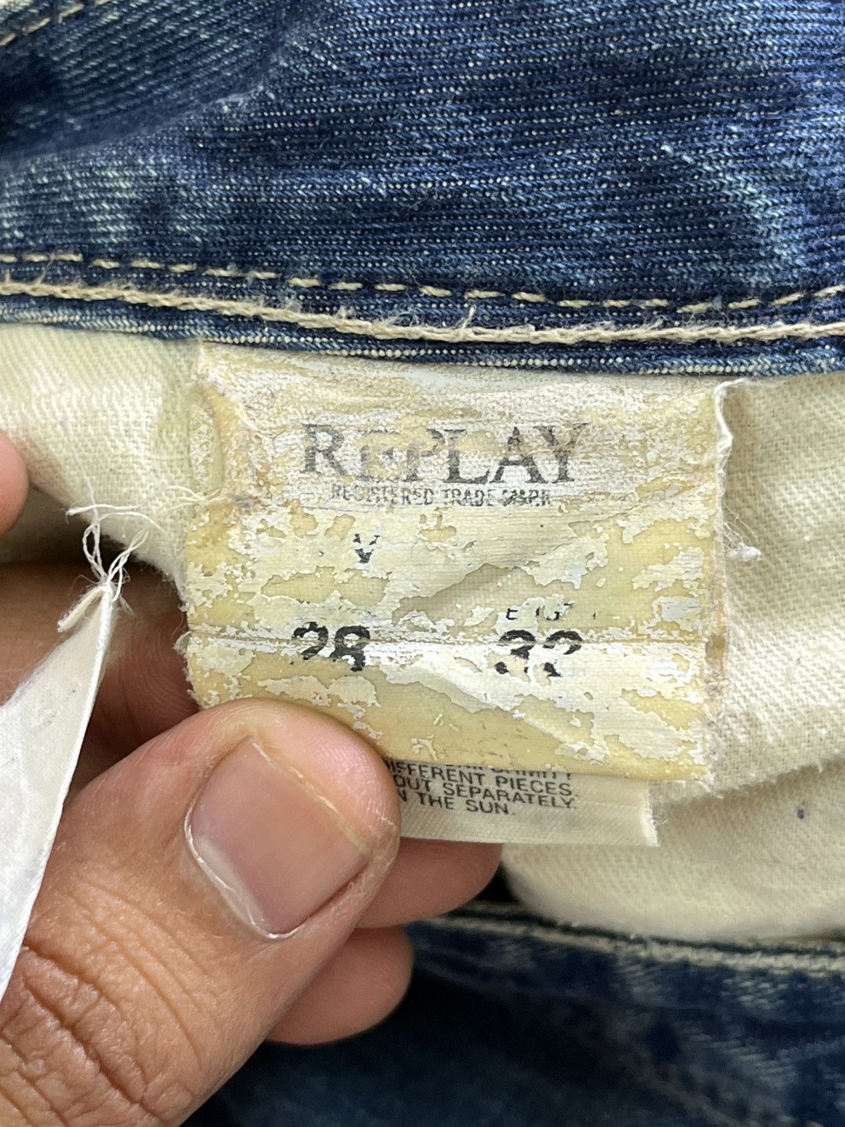If Six Was Nine Vintage Replay Flare Faded Denim Size US 31 - 14 Thumbnail