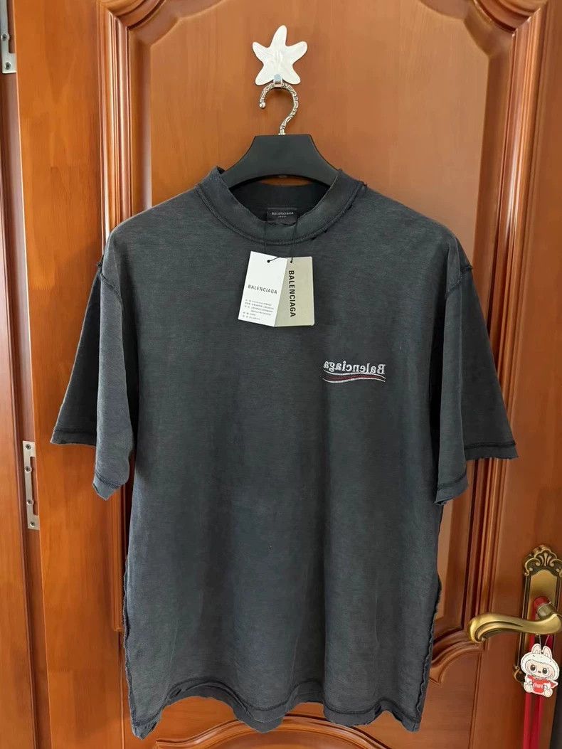 Balenciaga 25 New Embroidered Reverse Logo Tee