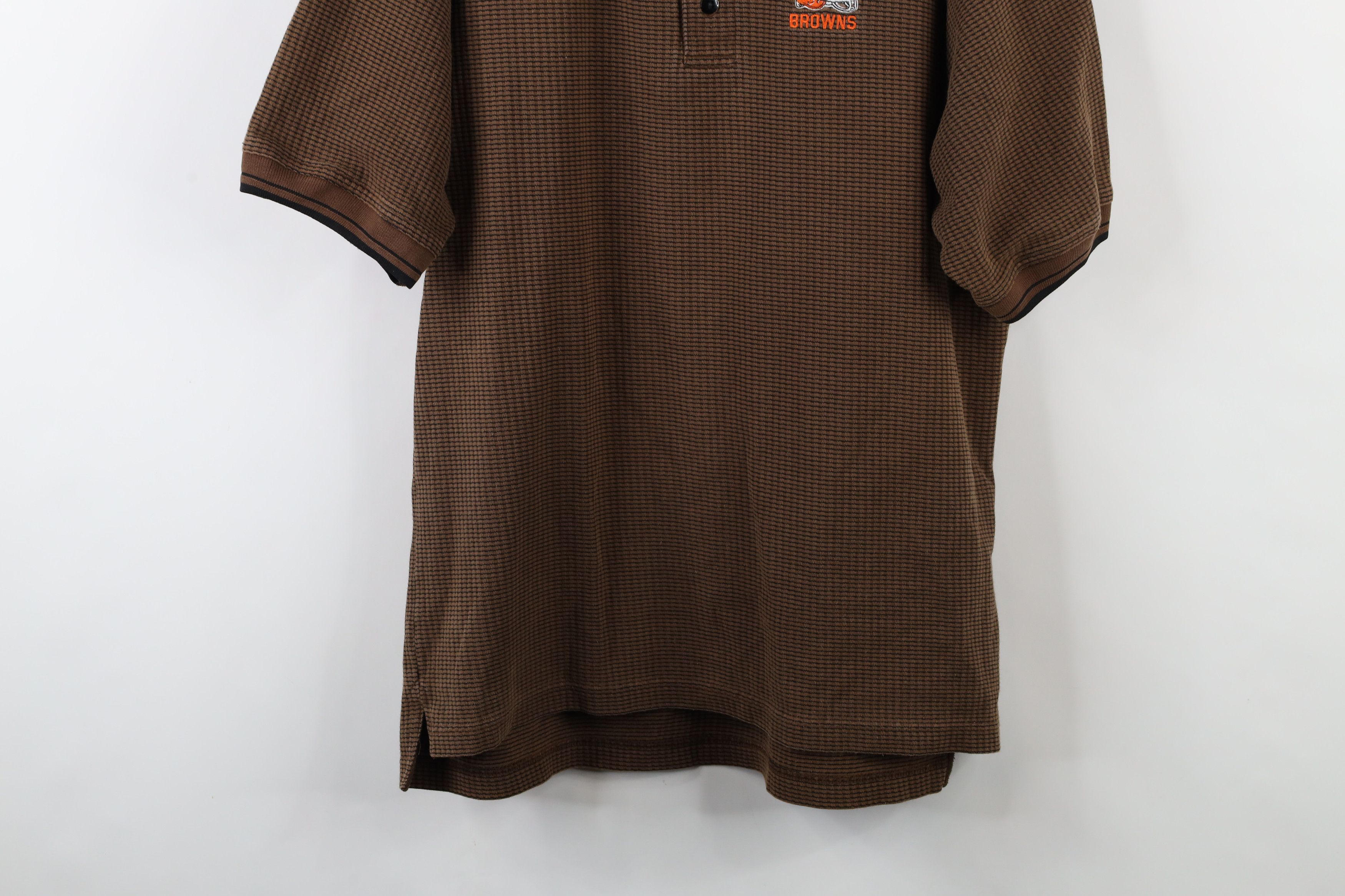 Vintage Vintage 90s Spell Out Cleveland Browns Football Polo Shirt Size US L / EU 52-54 / 3 - 3 Thumbnail