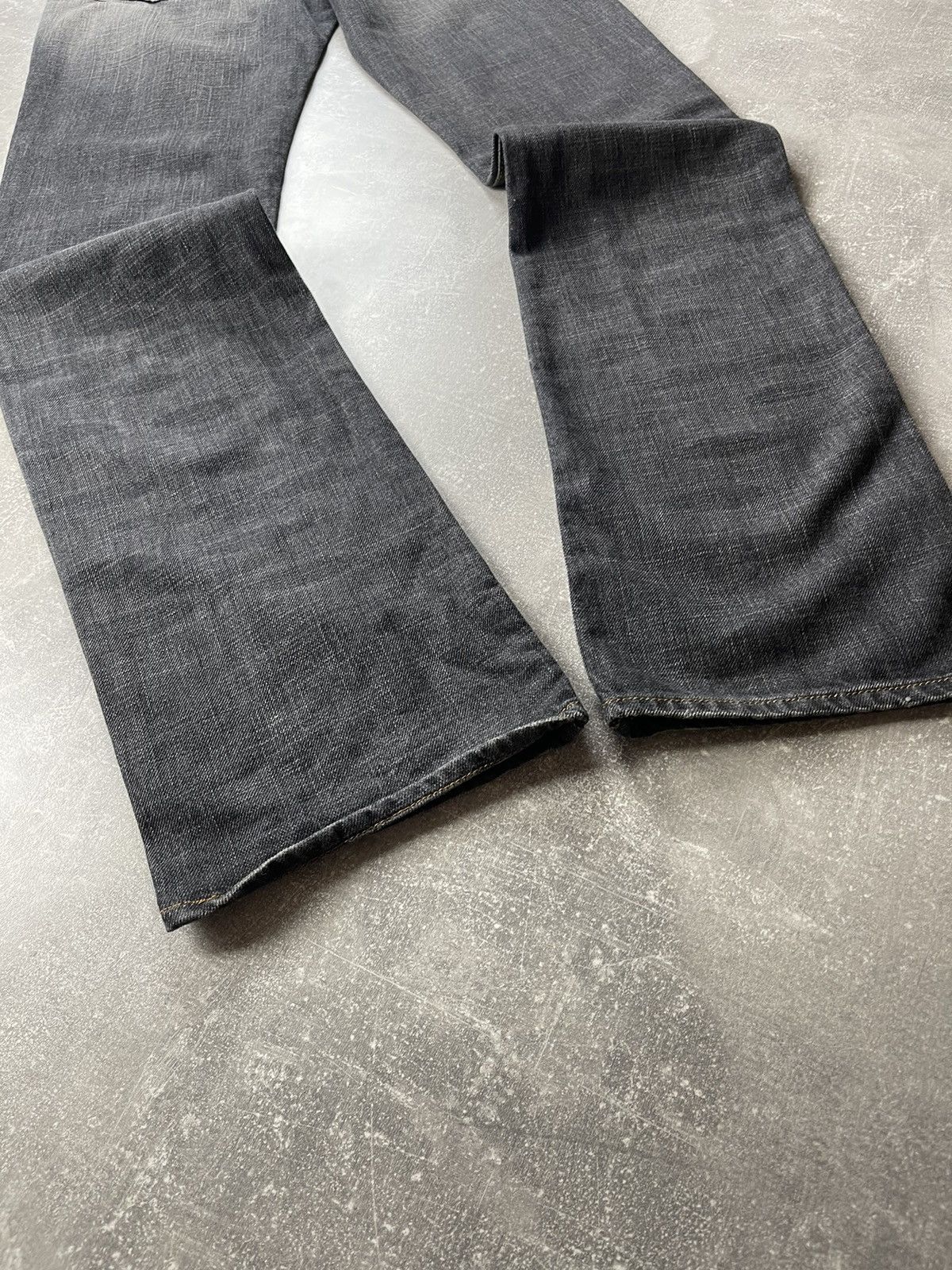 Just Cavalli × Roberto Cavalli Just Cavalli Roberto Cavalli Gray Faded Logo Flared Jeans Size 29" - 4 Thumbnail