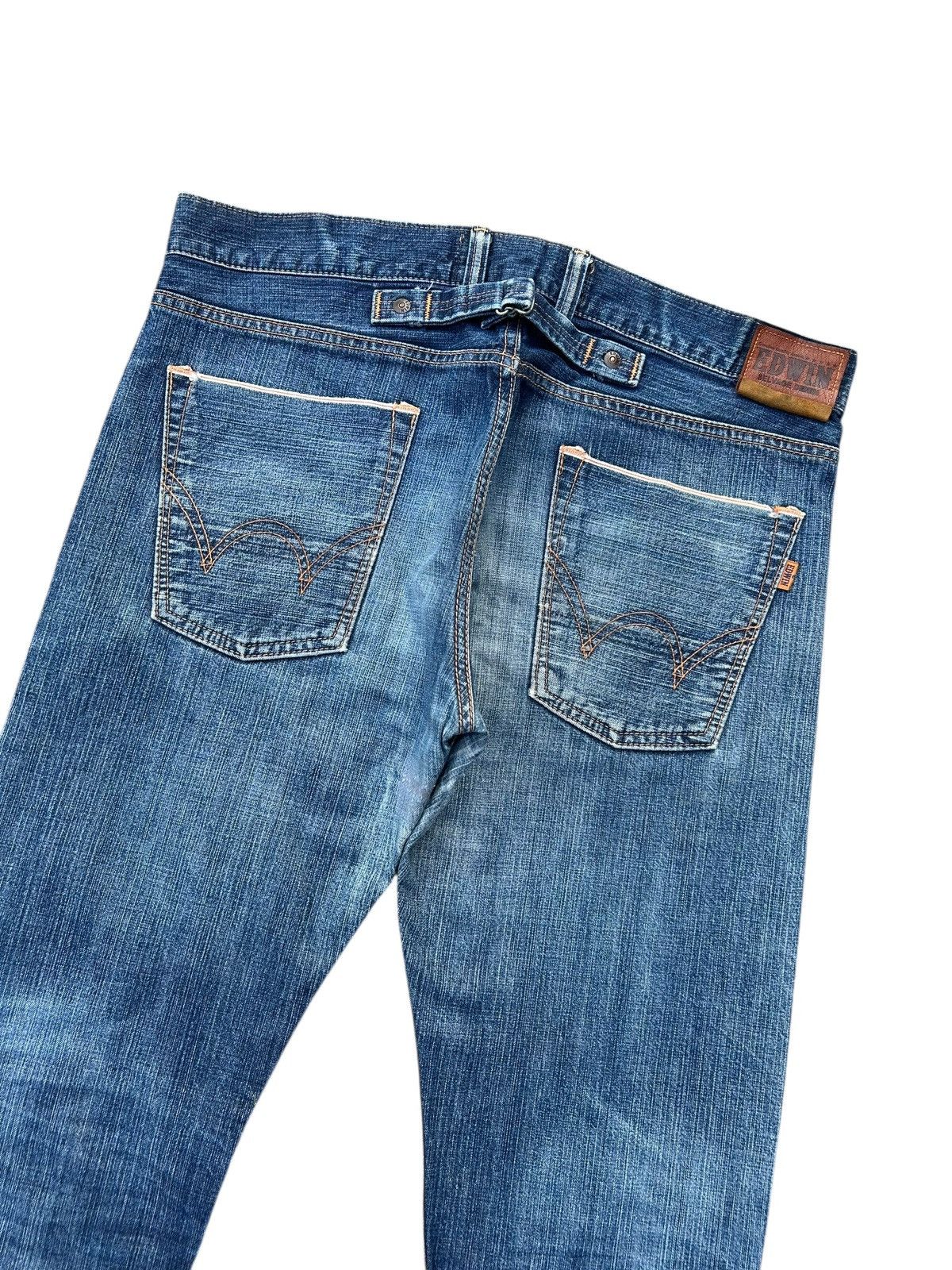 Kapital Vintage Edwin 505 Selvedge Buckle Back Distressed Denim Jean Size US 36 / EU 52 - 7 Thumbnail