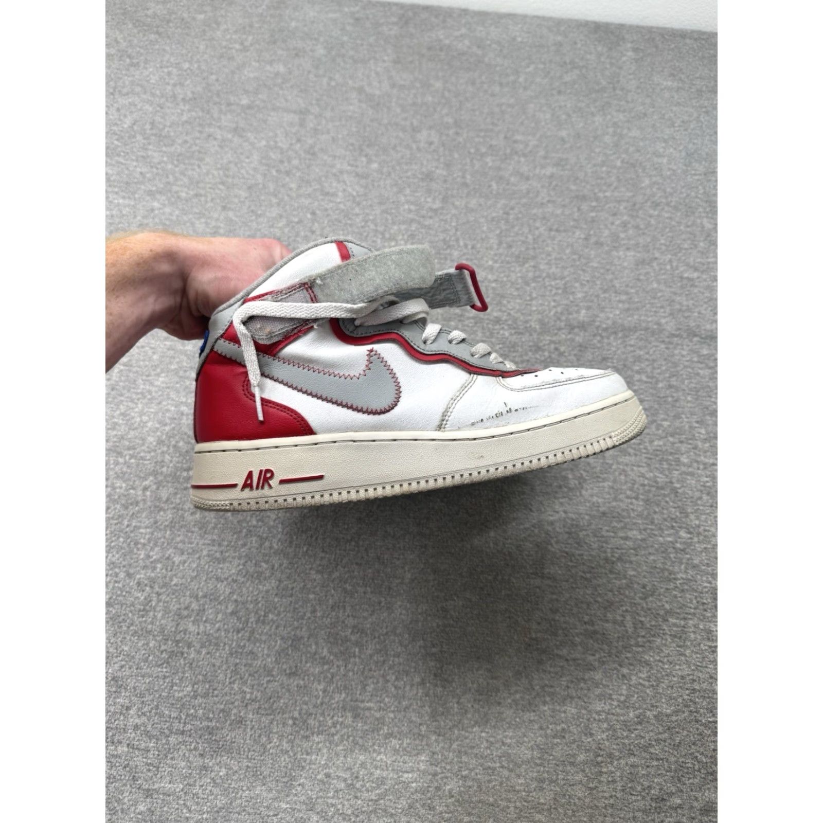 Nike Nike Air Force 1 Mid 07 LV8 "Athletic Club" White-Grey-Red Sz 9 DH7451-100 Shoe Men Casual Leather Rubber Mid Top Sneaker 2022 Size US 8 / EU 41 - 2 Thumbnail