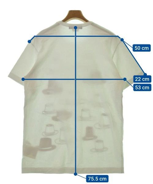 Comme des Garcons Homme Deux T-Shirts Hats Print Short Sleeve Cotton Crewneck White Size US L / EU 52-54 / 3 - 3 Thumbnail