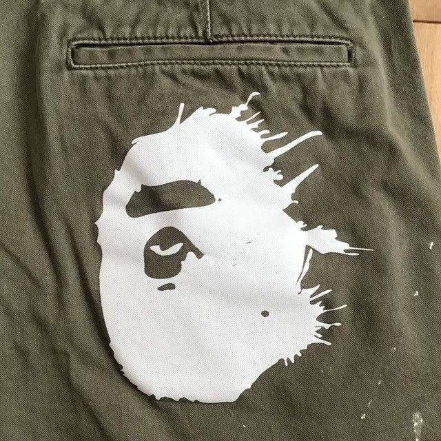 Bape × Nigo BAPE APE HEAD logo painter shorts a bathing ape NIGO ★size S Size US 30 / EU 46 - 3 Thumbnail