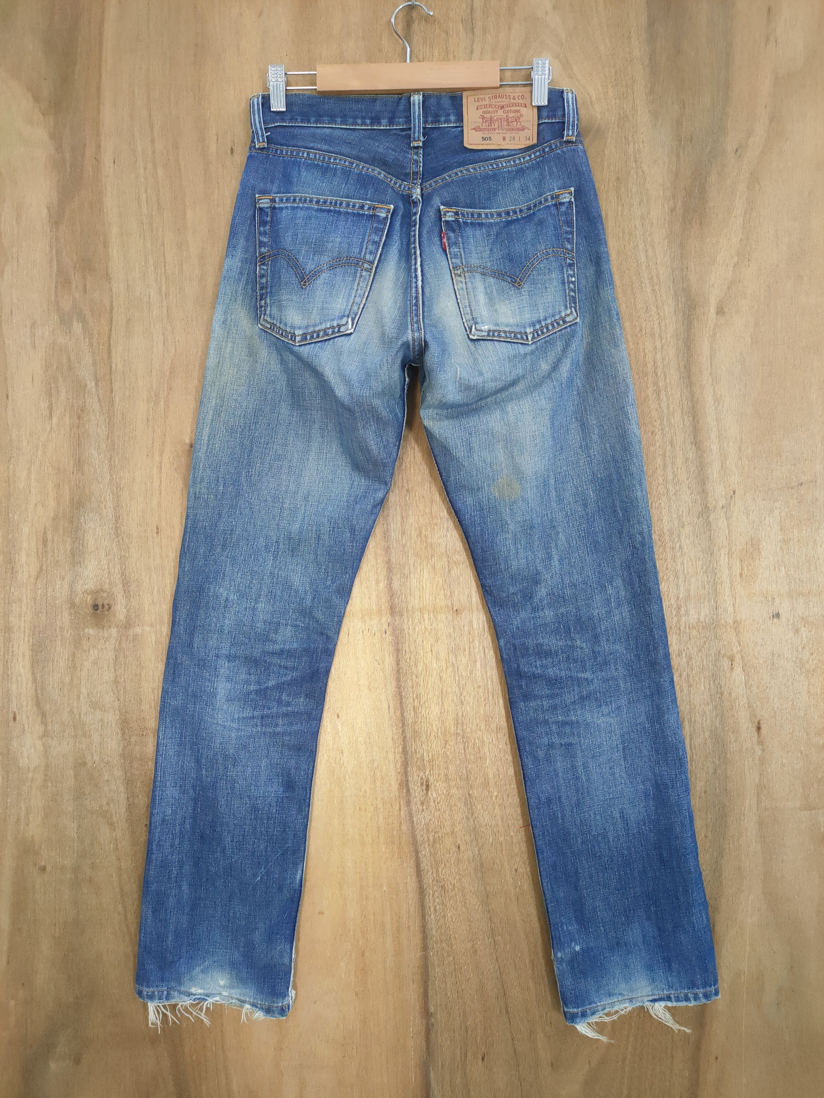 Levi's Vintage Clothing VINTAGE LEVI'S 505 FADED DISTRESSED DENIM JEANS PANTS Size US 28 / EU 44 - 4 Thumbnail
