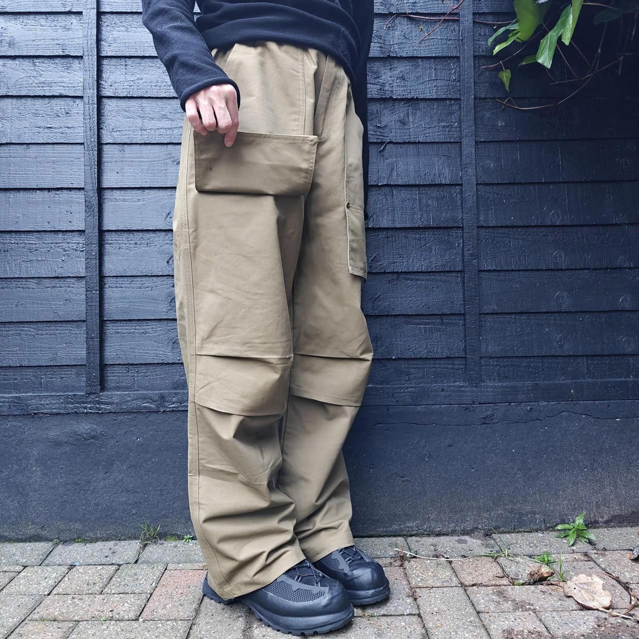 Other Japanese Khaki Articulated Wide Leg Fatigue Pants Size US 32 / EU 48 - 2 Thumbnail