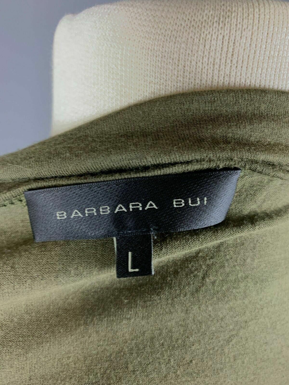 Designer Barbara Bui Olive Boat Neck Viscose Cashmere Sweater Size L Size L / US 10 / IT 46 - 8 Thumbnail