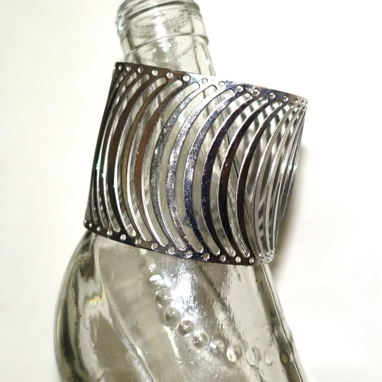 Vintage Silver tone Cuff Bracelet Size ONE SIZE - 1 Thumbnail