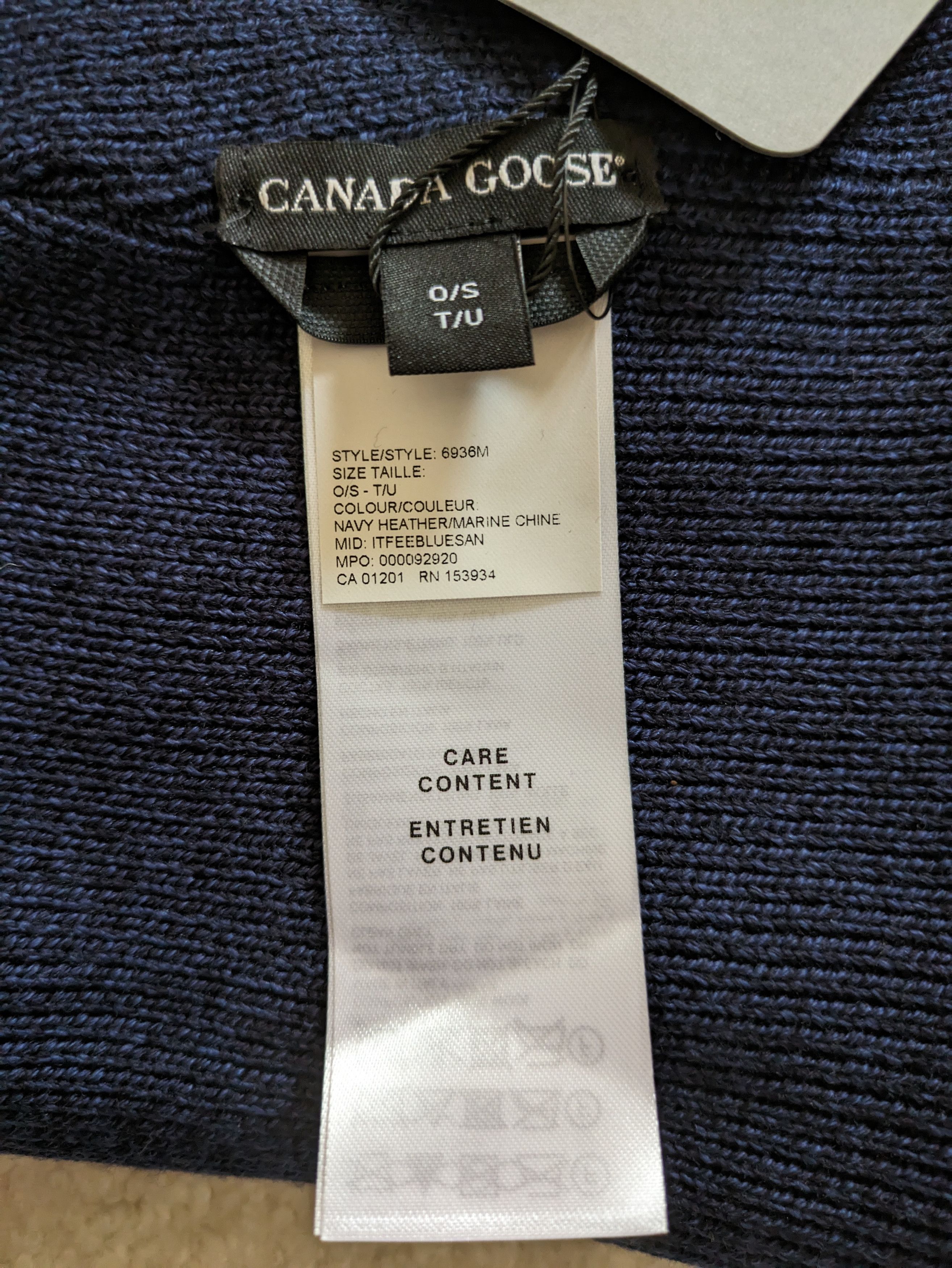 Canada Goose Arctic Toque - Merino Wool Beanie, Navy Heather Size ONE SIZE - 5 Thumbnail