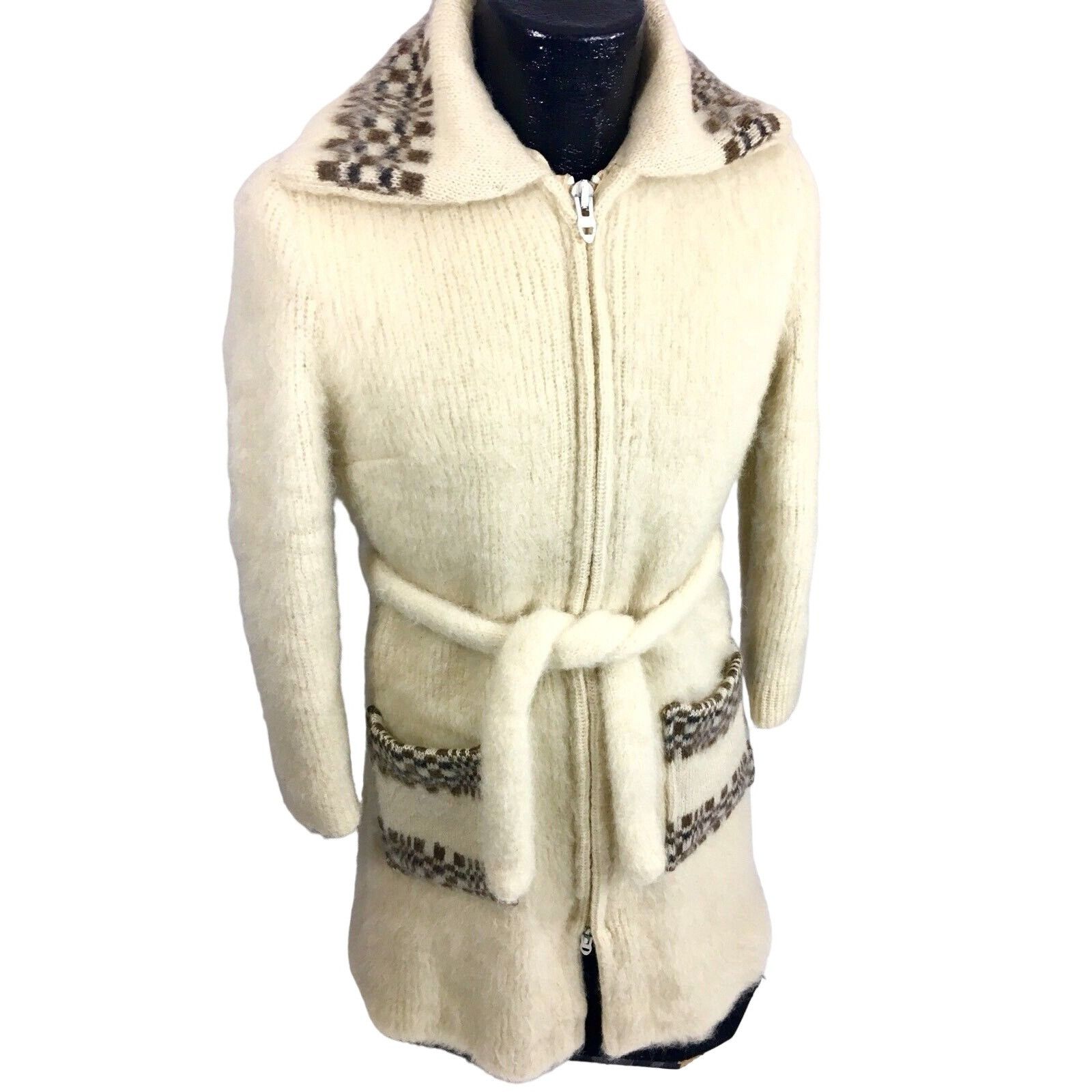 Other Vtg Icewool NORDIC Icelandic FairIsle Arctic Sheep Wool Coat Size S / US 4 / IT 40 - 3 Thumbnail