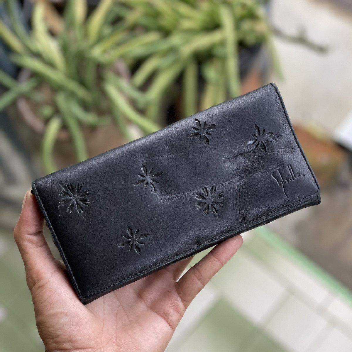 Leather Shilla Black Soft Leather Long Wallet Size ONE SIZE - 1 Thumbnail